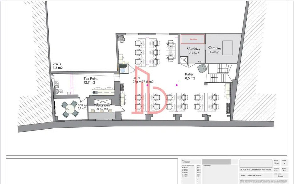 Office in Bordeaux for lease - Floor Plan - Image 2 of 2