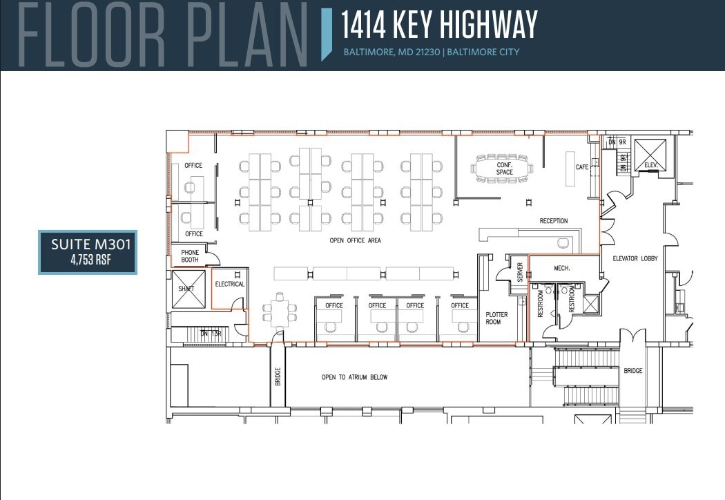 1414 Key Hwy, Baltimore, MD for lease Floor Plan- Image 1 of 1