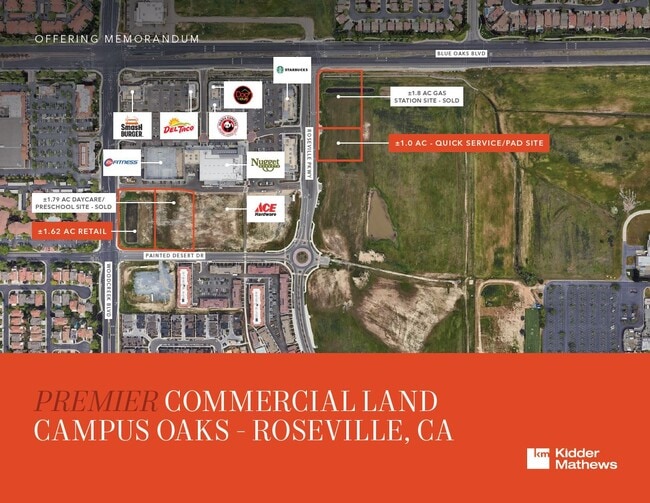 Plus de détails pour Campus Oaks, Roseville, CA - Terrain à vendre
