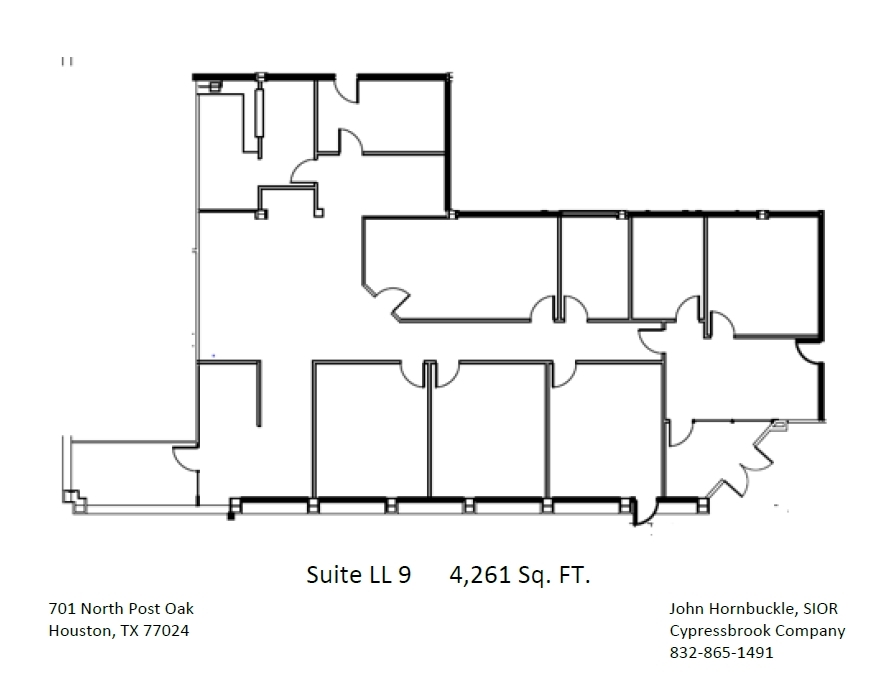 701 N Post Oak Rd, Houston, TX à louer Plan d’étage- Image 1 de 1