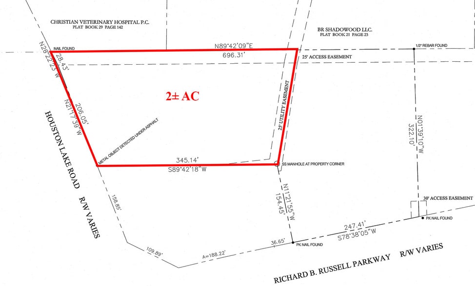720 Houston Lake Rd, Warner Robins, GA for sale - Plat Map - Image 2 of 4