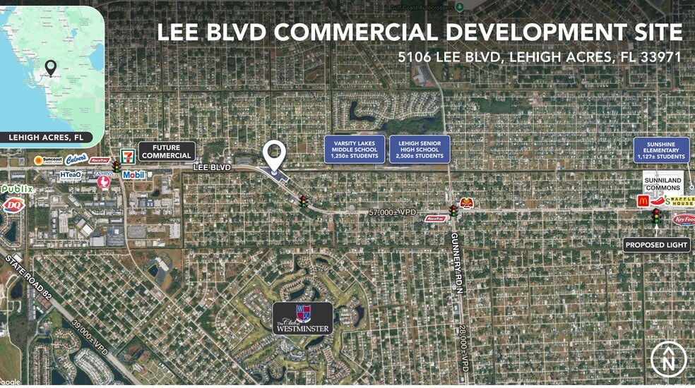 5106 Lee Blvd, Lehigh Acres, FL for sale - Aerial - Image 3 of 3