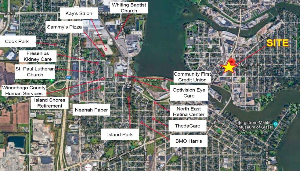 346 First St, Neenah, WI à vendre - Aérien - Image 2 de 2