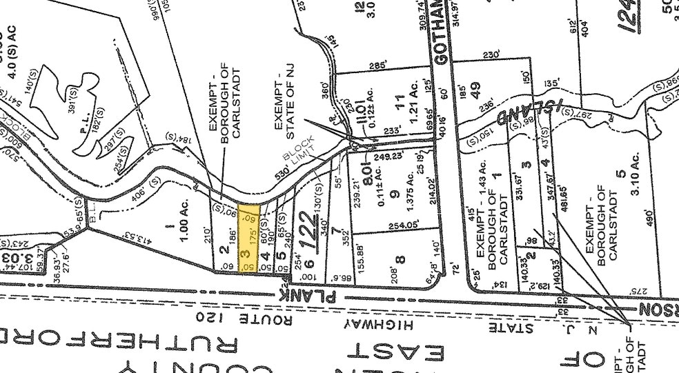 269 Paterson Plank Rd, Carlstadt, NJ for lease - Plat Map - Image 3 of 4