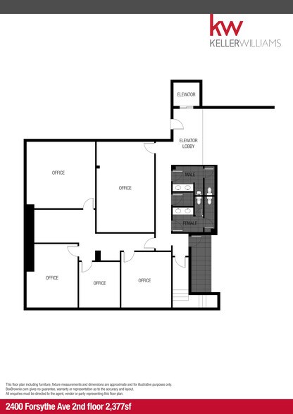 2400 Forsythe Ave, Monroe, LA à louer - Plan d’étage - Image 2 de 2