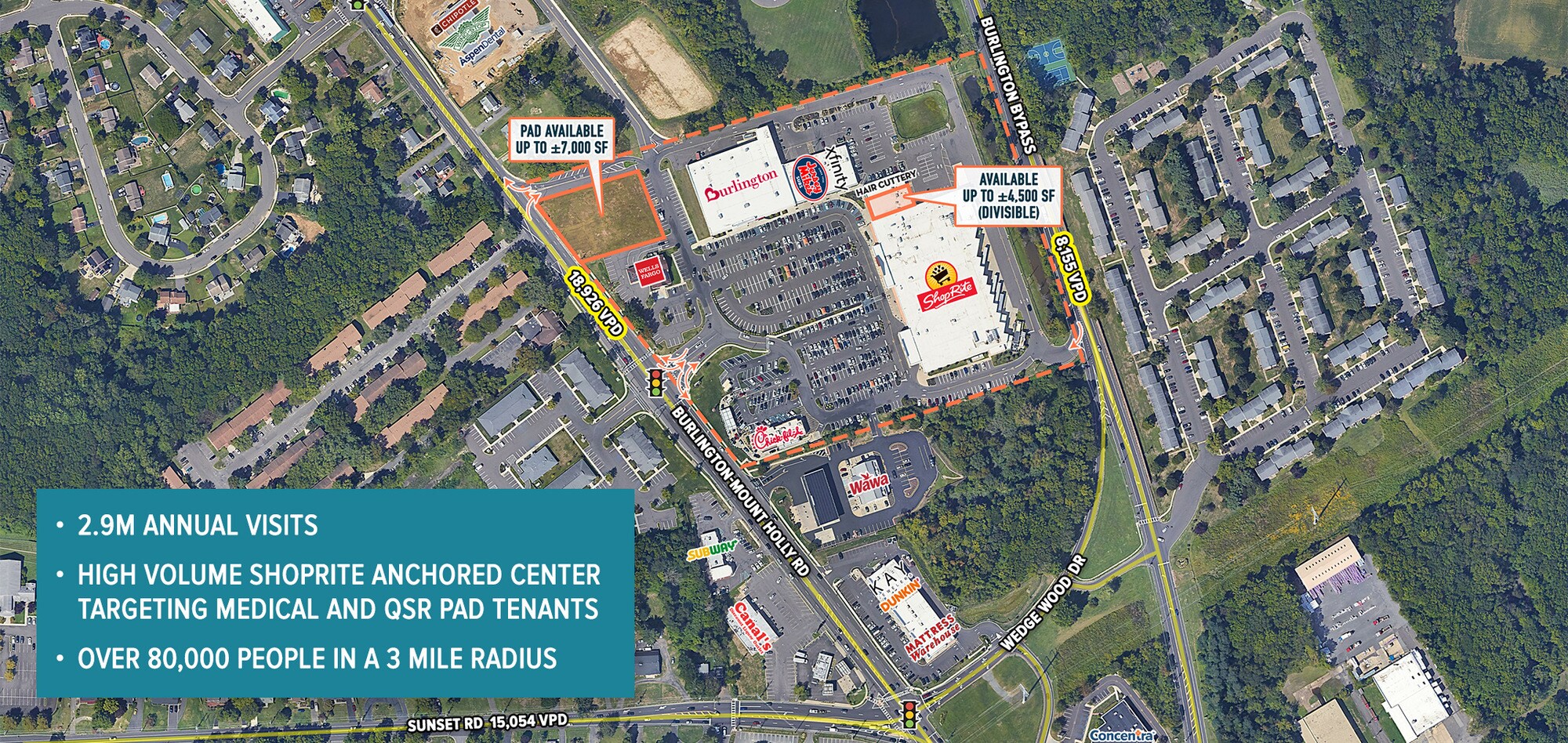 1817 Mount Holly Rd, Burlington, NJ for lease Aerial- Image 1 of 9