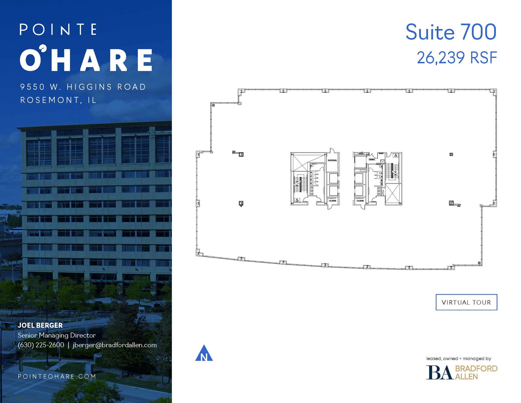 9550 W Higgins Rd, Rosemont, IL for lease Floor Plan- Image 1 of 1