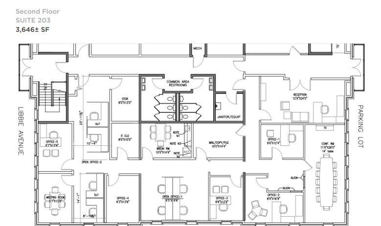 1801 Libbie Ave, Richmond, VA à louer Plan d  tage- Image 1 de 1