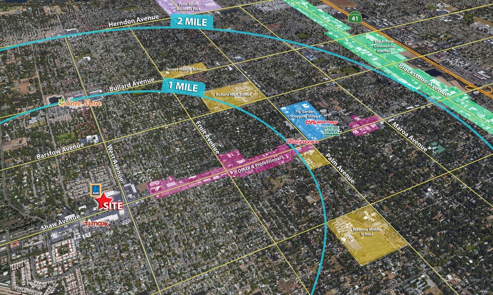2028 W Shaw Ave, Fresno, CA for sale - Aerial - Image 2 of 3