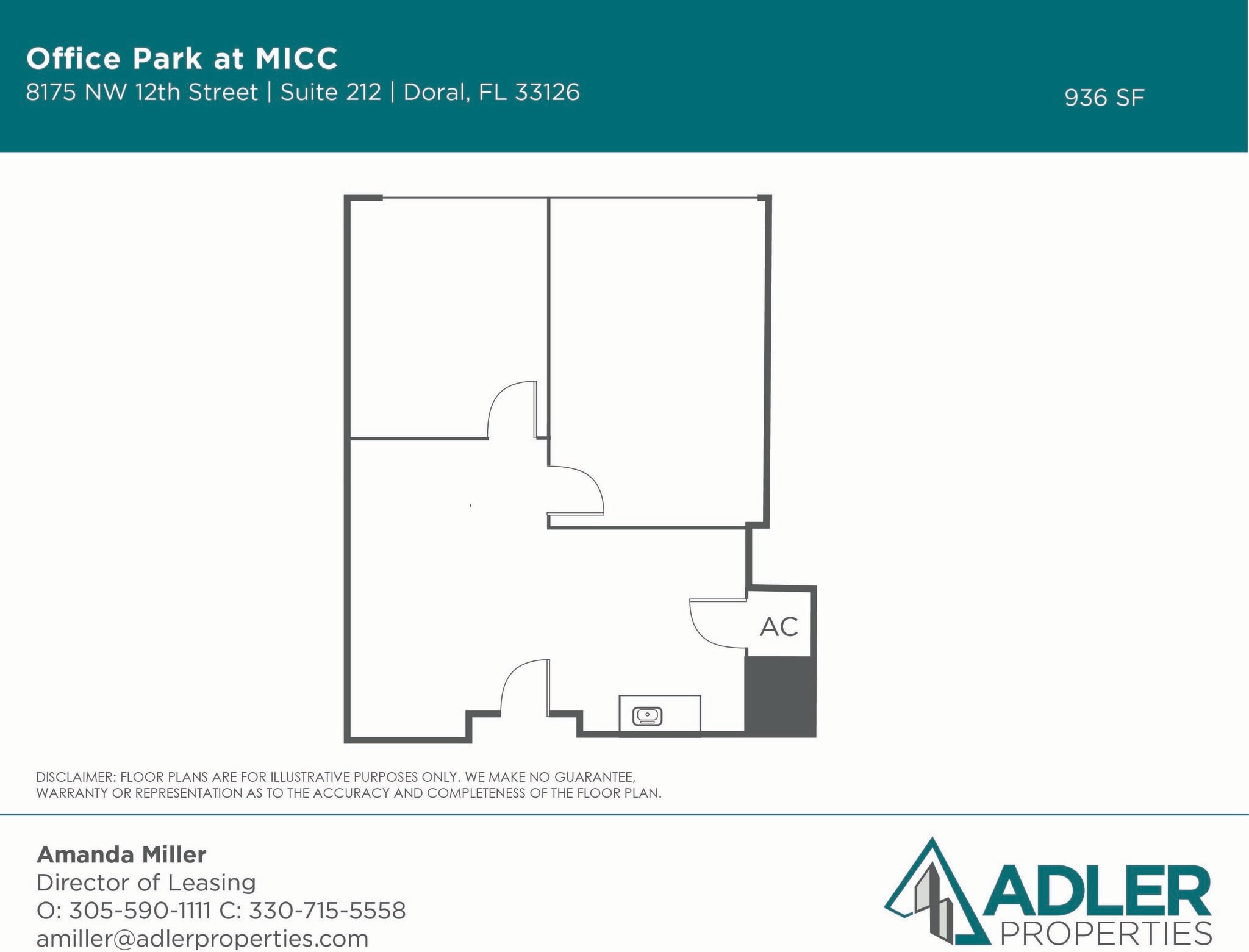 1200 NW 78th Ave, Doral, FL à louer Plan d’étage- Image 1 de 1