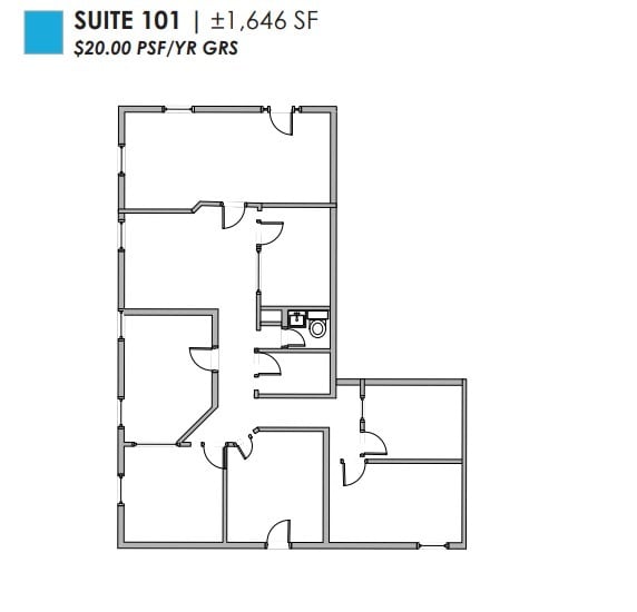 1250 E Baseline Rd, Tempe, AZ à louer Plan d’étage- Image 1 de 1