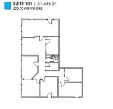 1250 E Baseline Rd, Tempe, AZ à louer Plan d’étage- Image 1 de 1