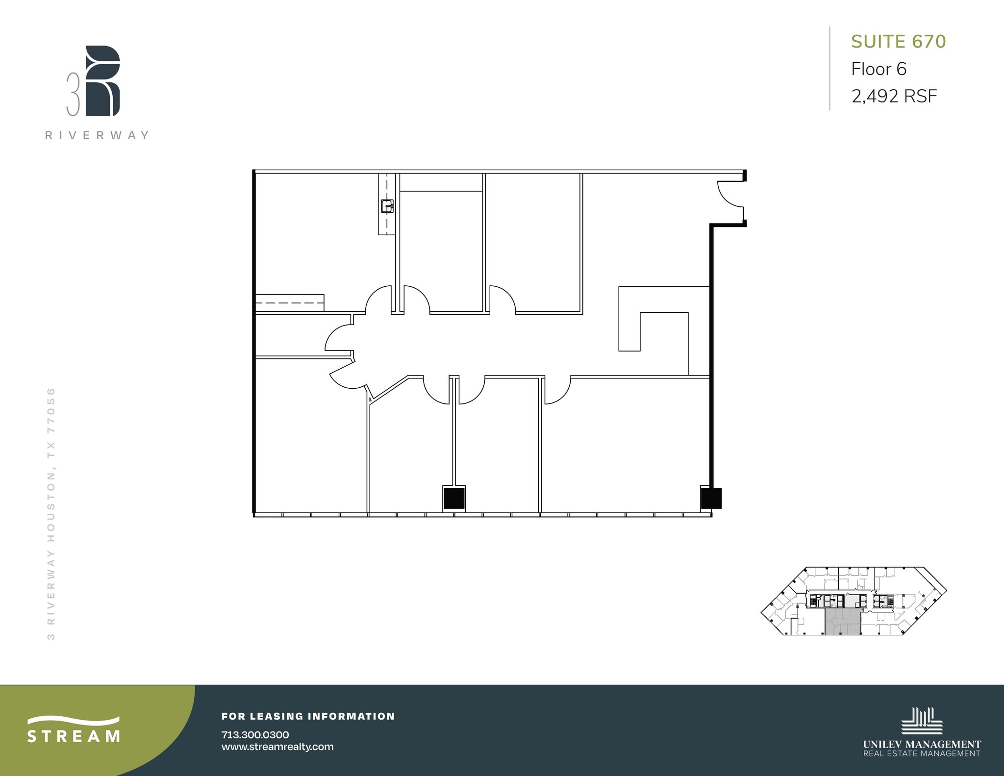 3 Riverway, Houston, TX for lease Floor Plan- Image 1 of 1
