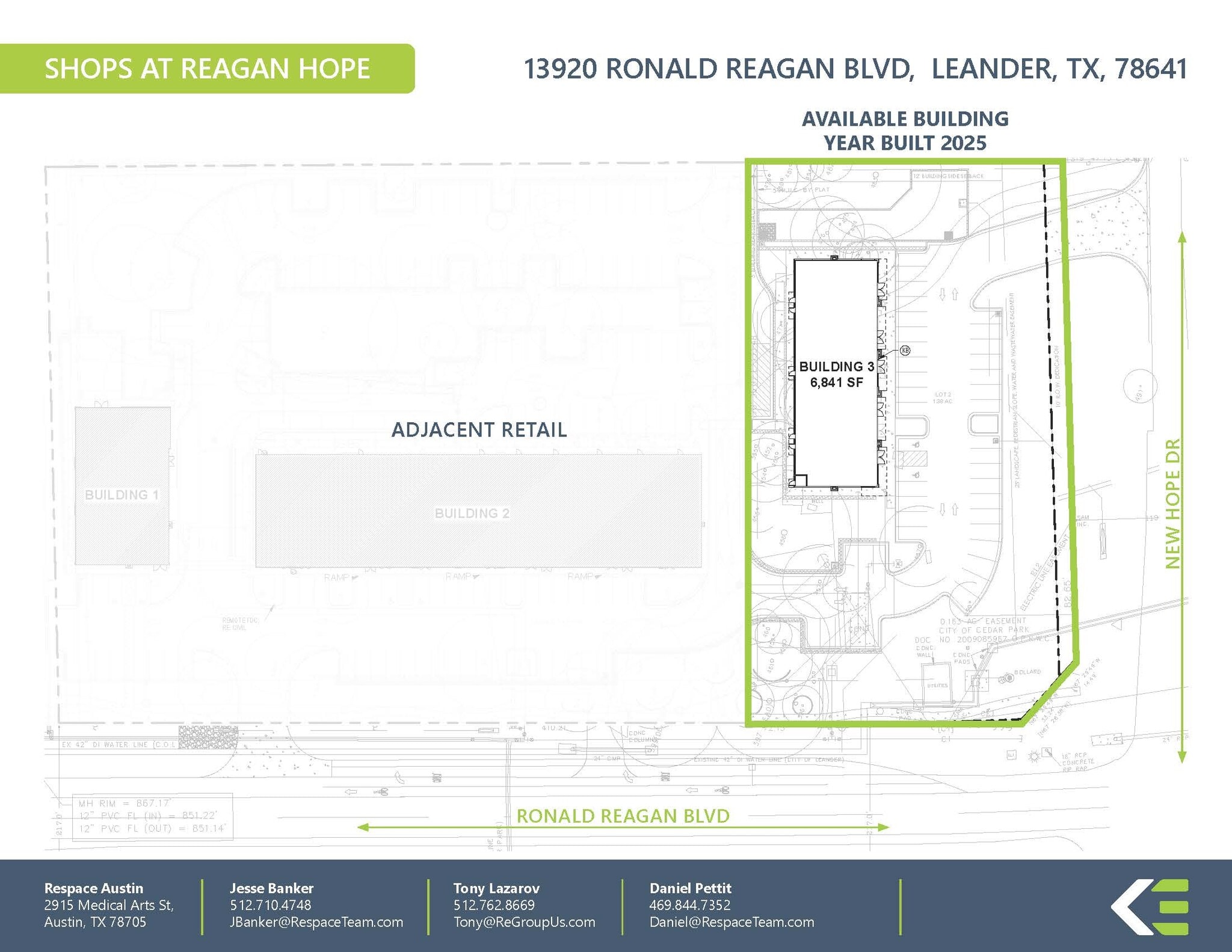 13920 Ronald W Reagan Blvd, Leander, TX à louer Plan de site- Image 1 de 4