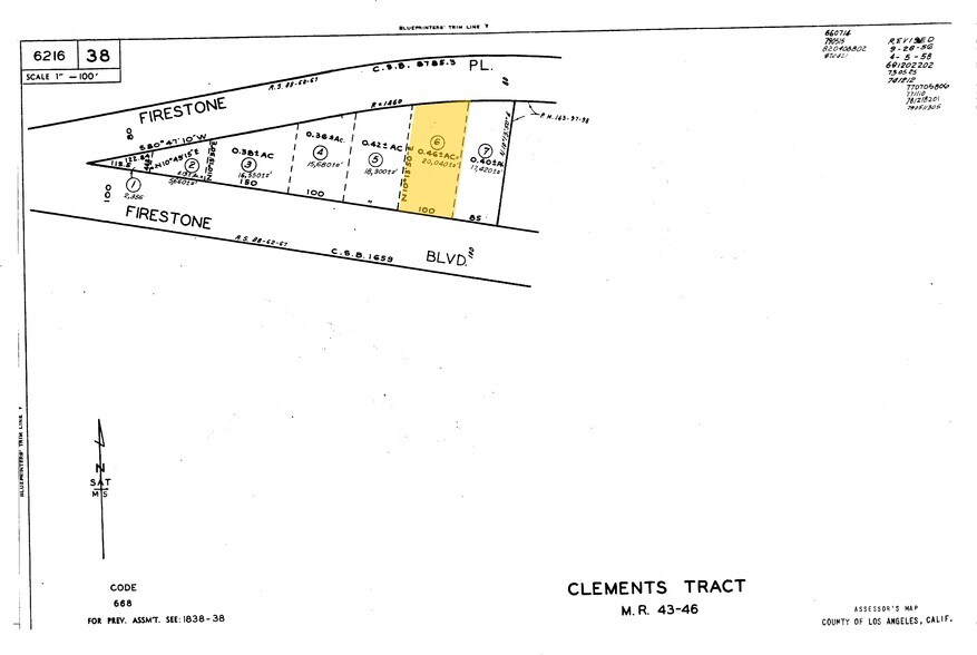 5120 Firestone Pl, South Gate, CA à vendre - Plan cadastral - Image 1 de 2