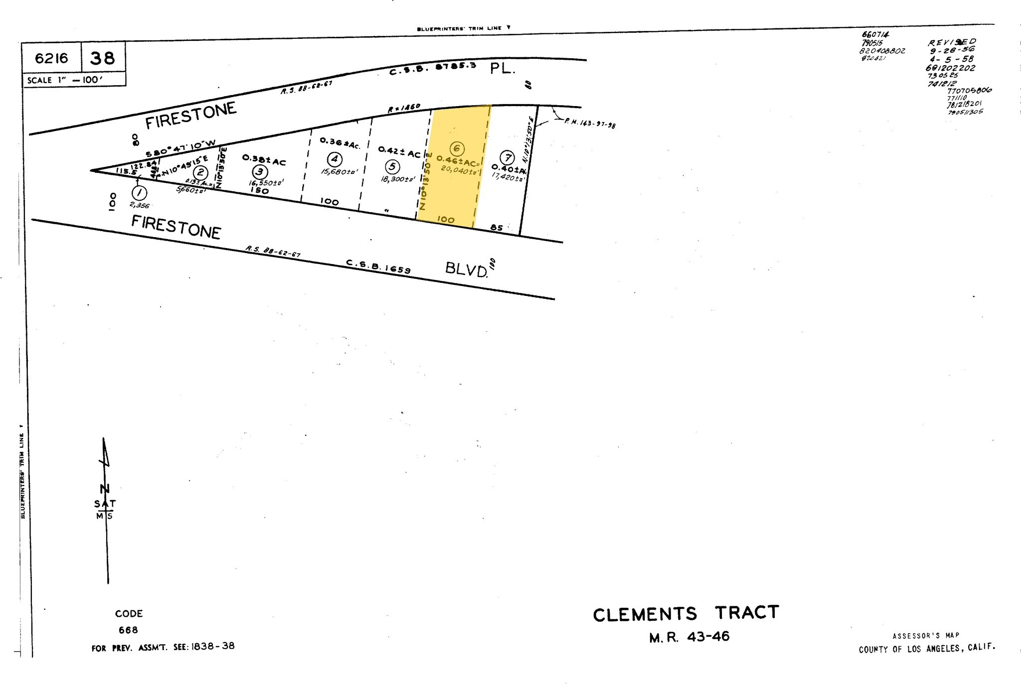5120 Firestone Pl, South Gate, CA for sale Plat Map- Image 1 of 3
