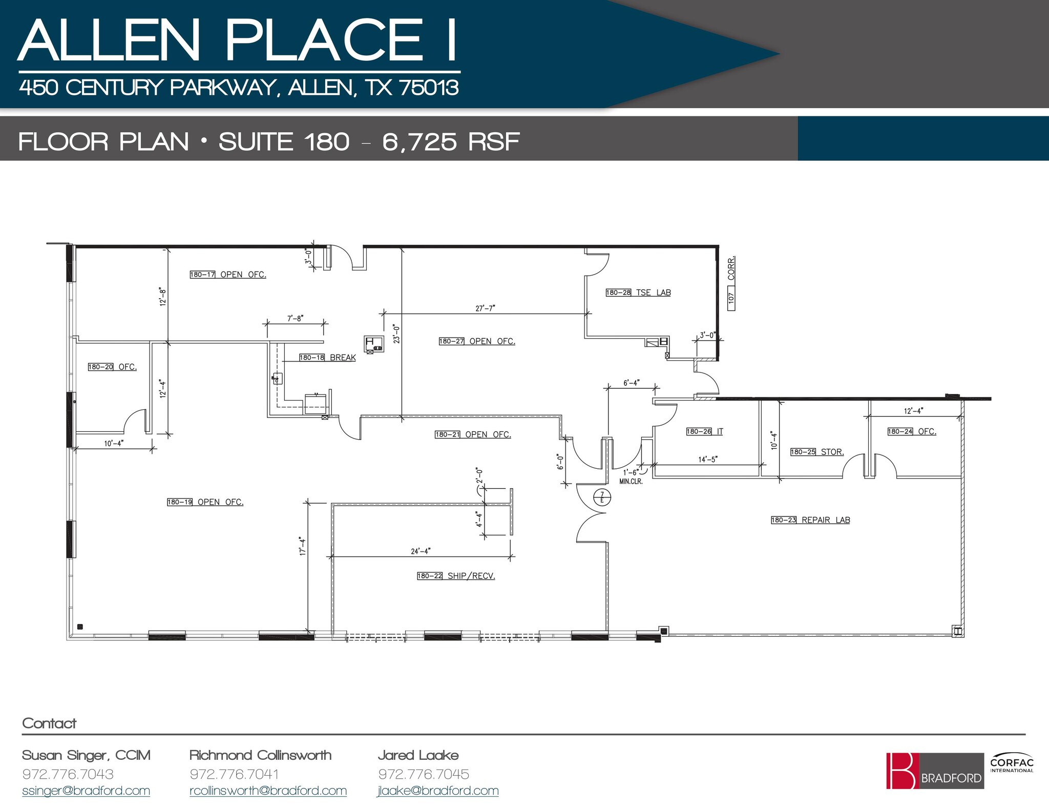 450 Century Pky, Allen, TX à louer Plan d’étage- Image 1 de 1