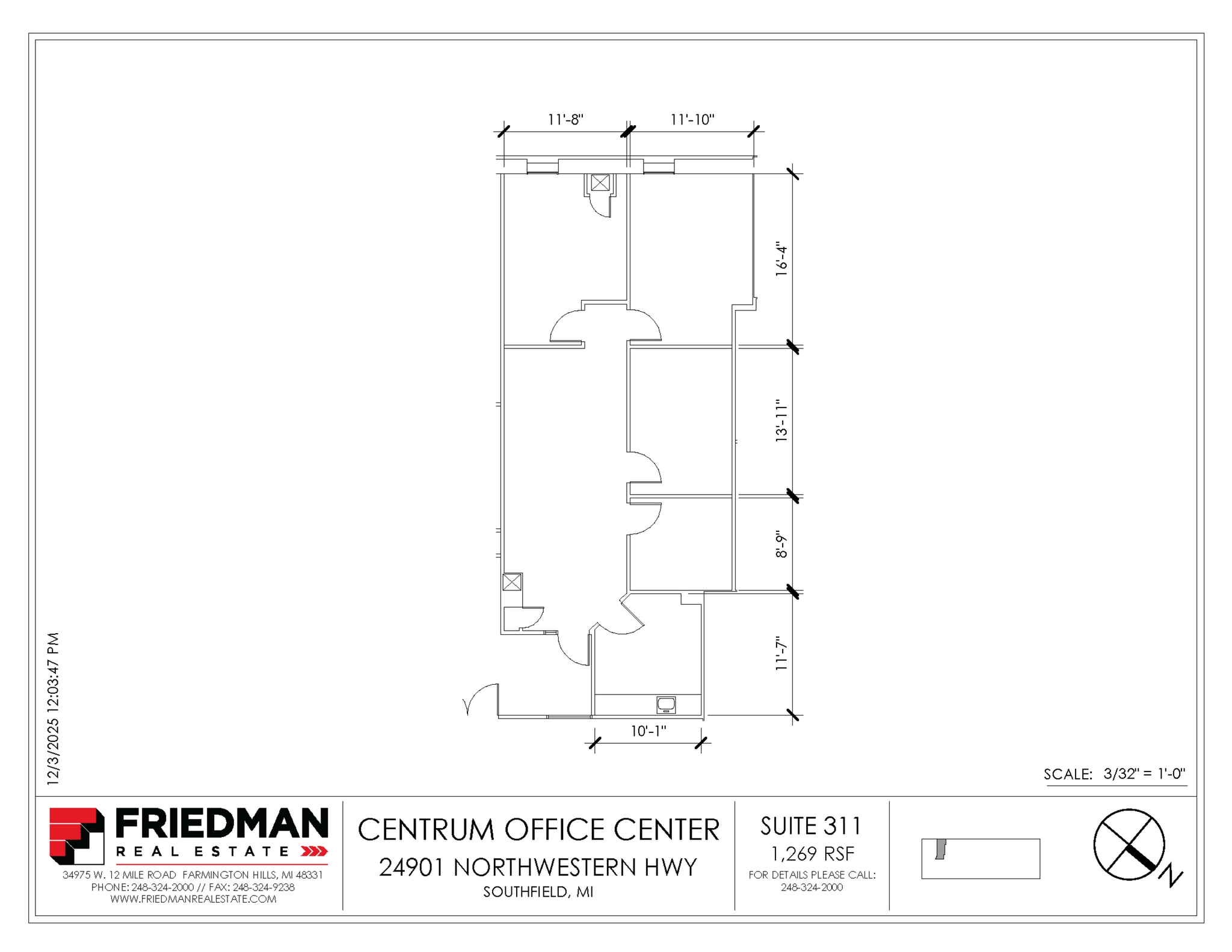 24901 Northwestern Hwy, Southfield, MI for lease Floor Plan- Image 1 of 2