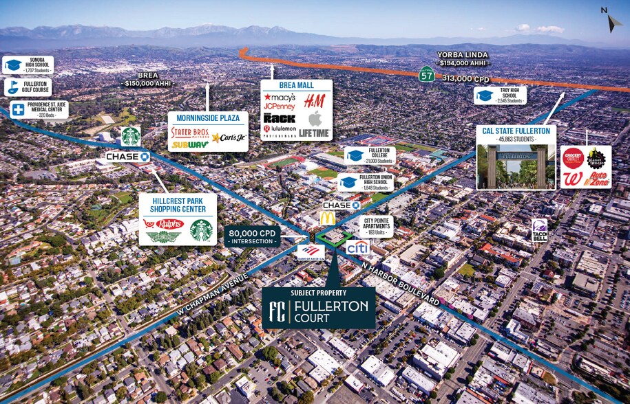 444 N Harbor Blvd, Fullerton, CA à vendre - Photo du bâtiment - Image 3 de 6