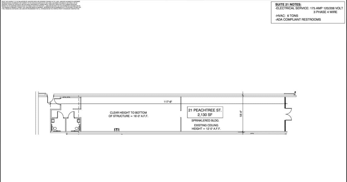 31 Peachtree St, Atlanta, GA à louer Plan d’étage- Image 1 de 1