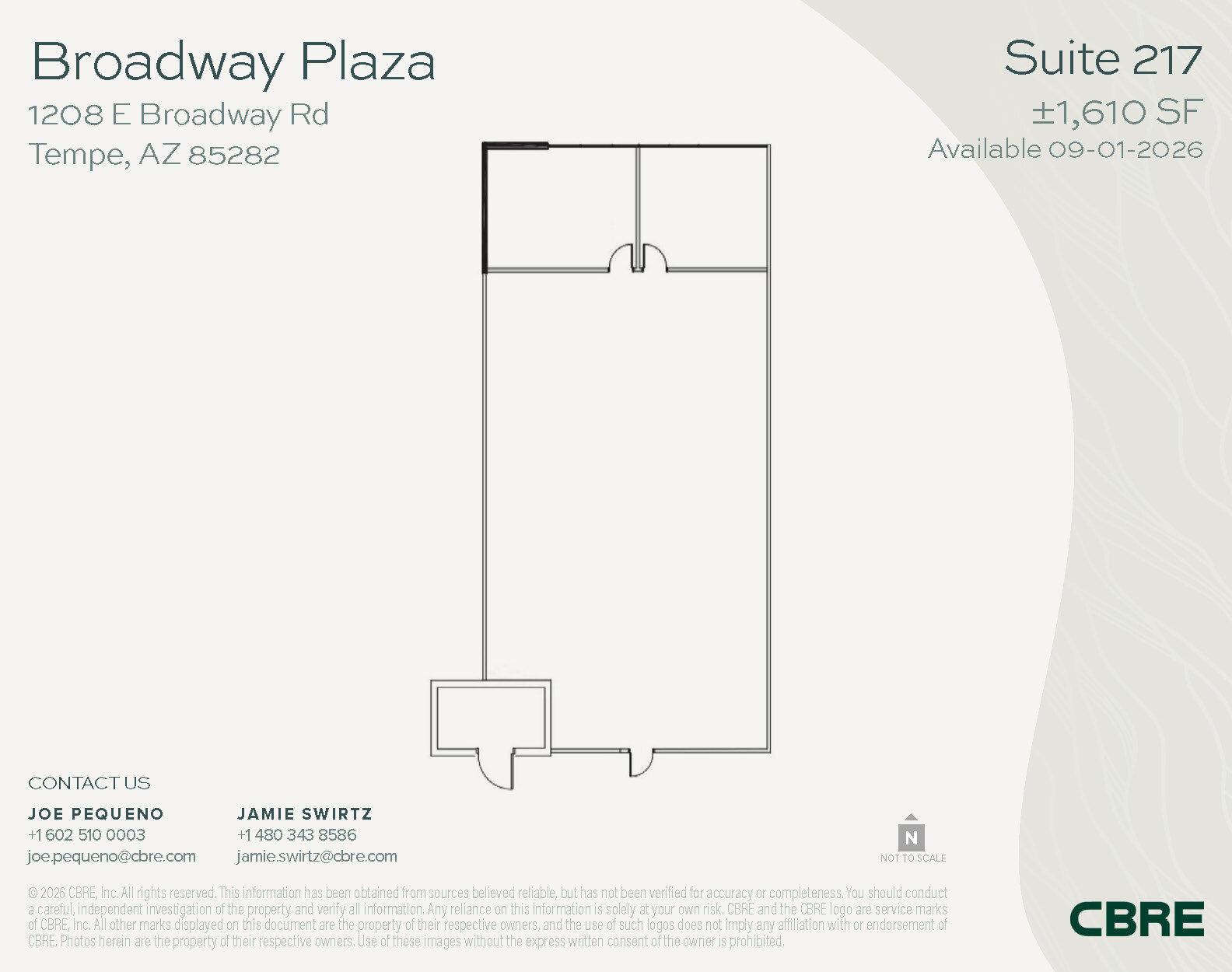 1232 E Broadway Rd, Tempe, AZ à louer Plan d’étage- Image 1 de 1