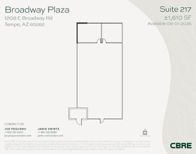 1232 E Broadway Rd, Tempe, AZ à louer Plan d’étage- Image 1 de 1