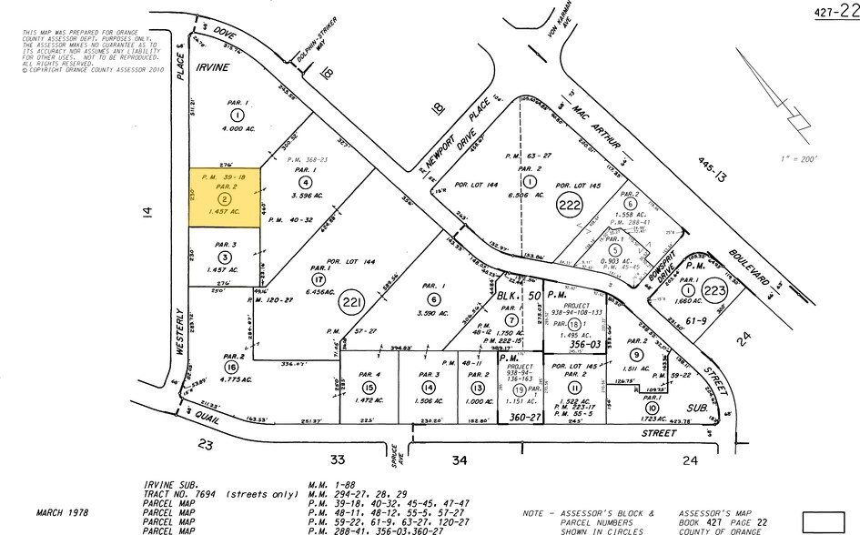 4000 Westerly Pl, Newport Beach, CA à louer - Plan cadastral - Image 2 de 14