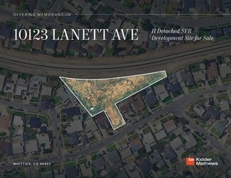 Plus de détails pour 10123 Lanett Ave, Whittier, CA - Terrain à vendre