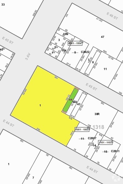 711 Third Ave, New York, NY à louer - Plan cadastral - Image 2 de 15