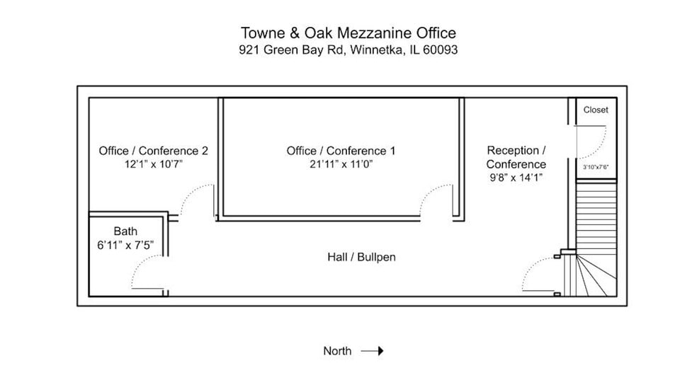 921 Green Bay Rd, Winnetka, IL for lease - Floor Plan - Image 2 of 9