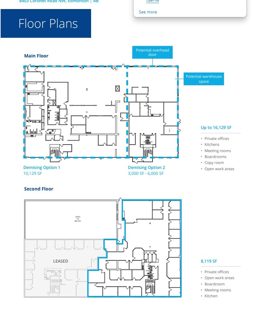 8403-8419 Coronet Rd NW, Edmonton, AB for sale Floor Plan- Image 1 of 1