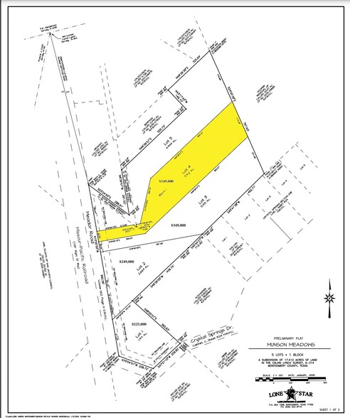 3.912 Acres Meador Road, Conroe, TX for sale - Plat Map - Image 1 of 2