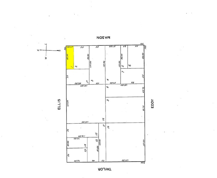 225 Ellis St, San Francisco, CA à vendre - Plan cadastral - Image 1 de 1