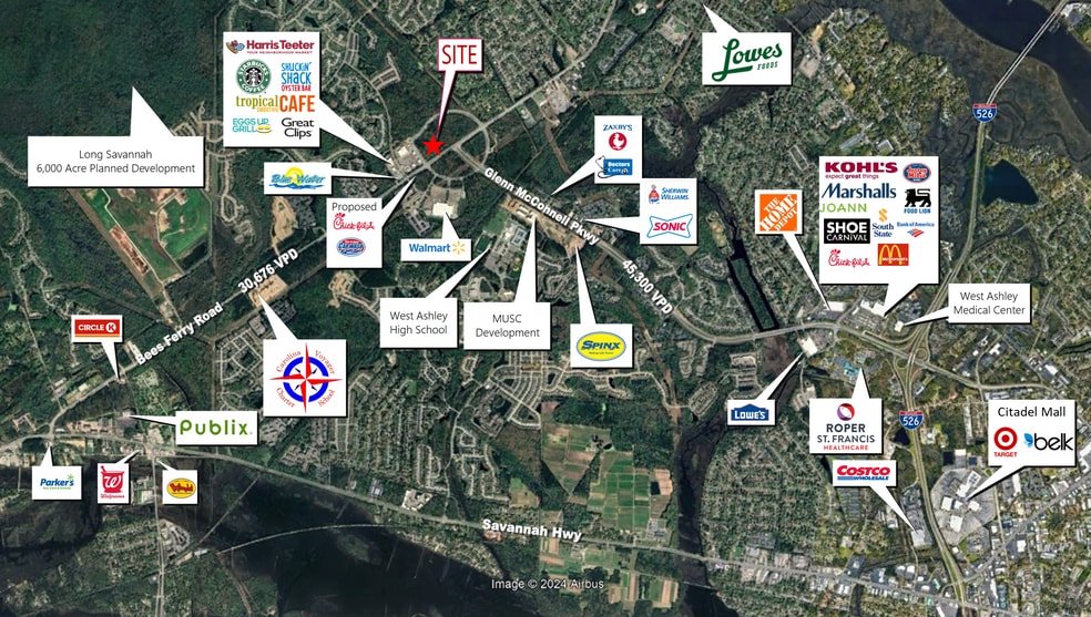 000 West Ashley Cir, Charleston, SC à louer - Aérien - Image 3 de 5
