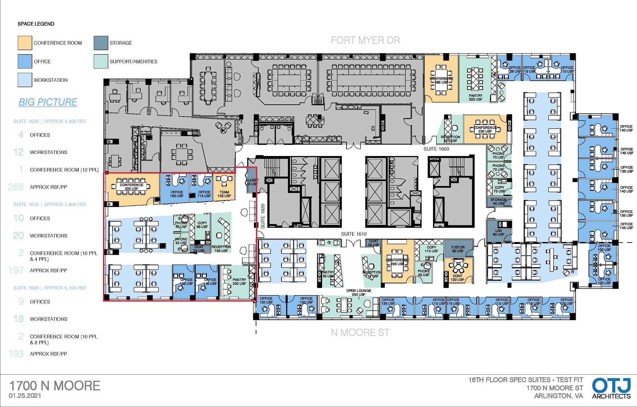 1700 N Moore St, Arlington, VA for lease Floor Plan- Image 1 of 1