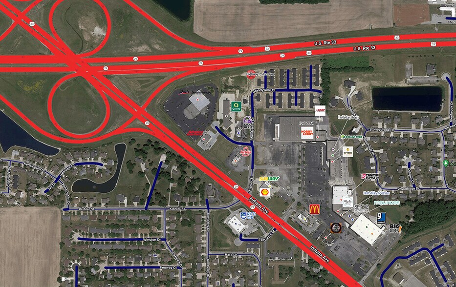 1272 Indiana Ave, Saint Marys, OH à louer - Aérien - Image 3 de 3