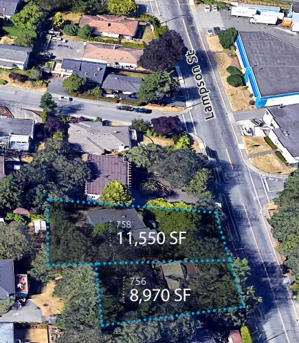 756 Lampson St, Victoria, BC for sale Aerial- Image 1 of 1