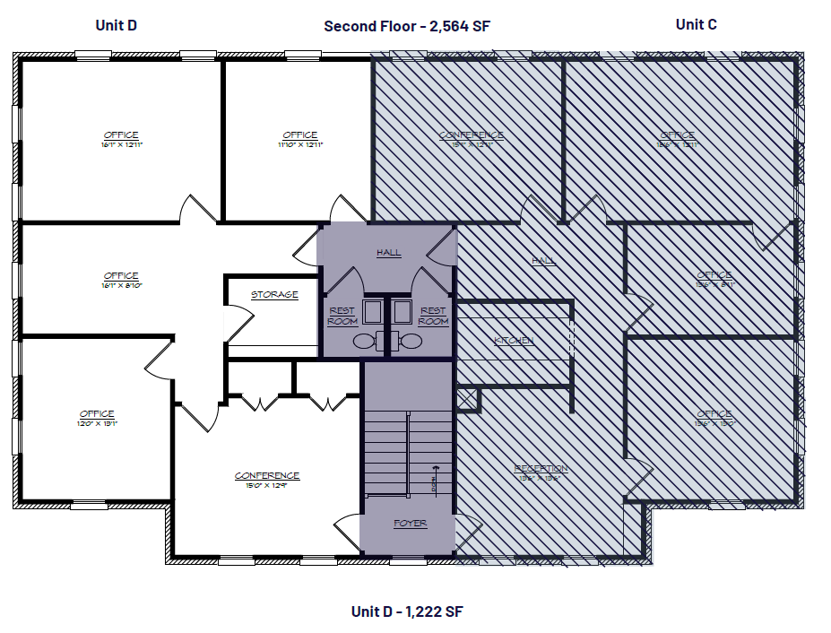 6805 Fairview Rd, Charlotte, NC 28210 - Unit D -  - Floor Plan - Image 1 of 1