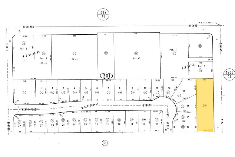 2102-2142 Palm Ave, Highland, CA for lease - Plat Map - Image 2 of 18