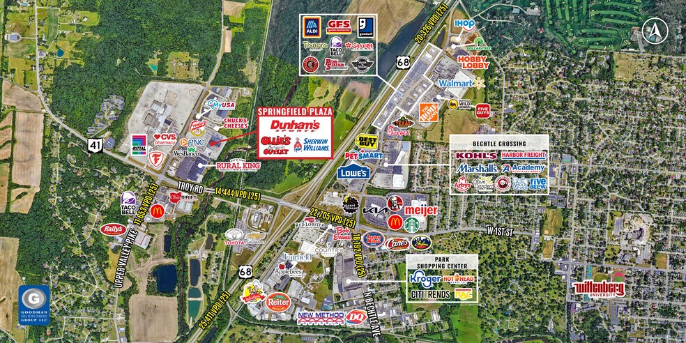 1510-1608 Upper Valley Pike, Springfield, OH à louer - Aérien - Image 2 de 8