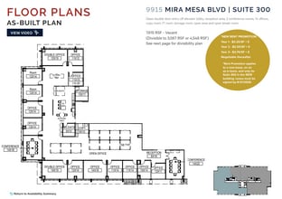 9915 mira mesa Blvd, San Diego, CA for lease Floor Plan- Image 1 of 2