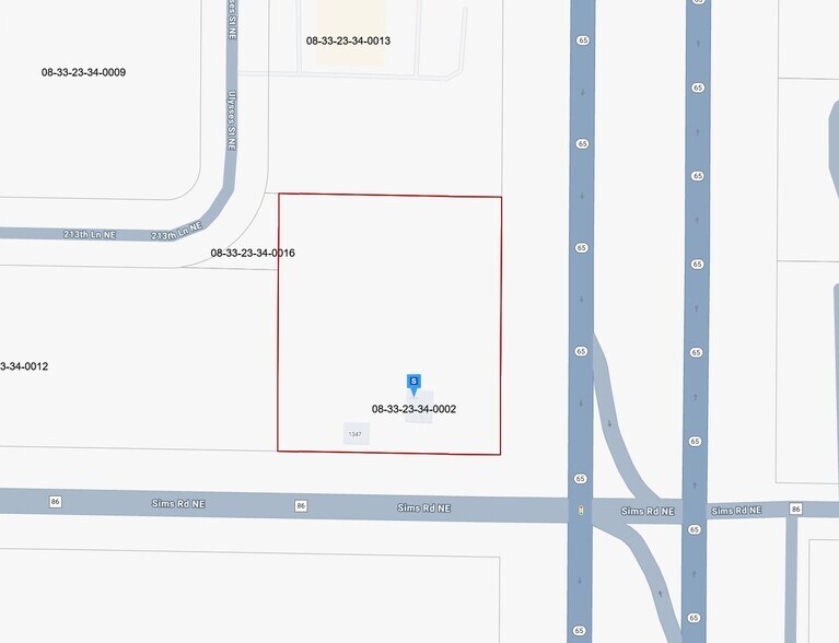 1347 Sims Rd NE, East Bethel, MN à vendre - Plan cadastral - Image 2 de 3