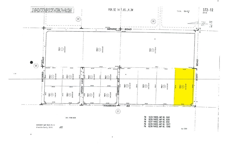 Scott Rd, Menifee, CA for sale - Plat Map - Image 3 of 3