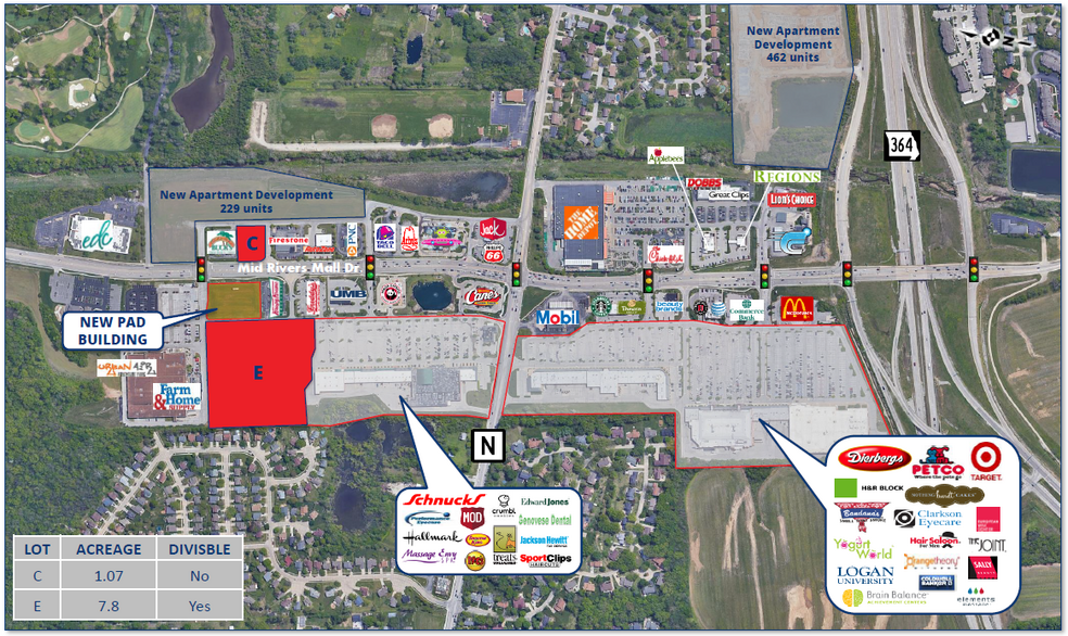 6035 Mid Rivers Mall Dr, Saint Peters, MO à louer - Plan de site - Image 1 de 1