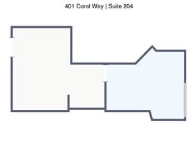 401 Coral Way, Coral Gables, FL à louer Plan de site- Image 1 de 1
