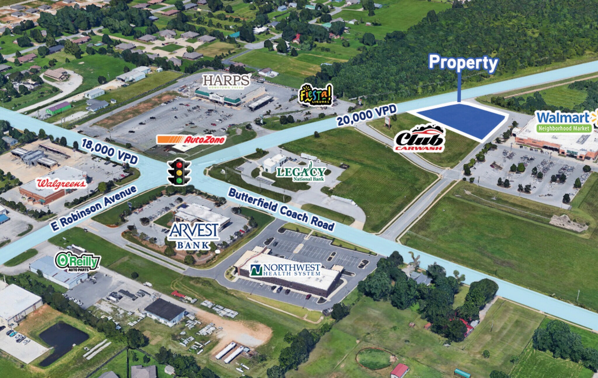 Sec E Robinson Avenue & Butterfield Coach Road, Springdale, AR for sale Building Photo- Image 1 of 2
