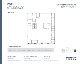 6400 Pinecrest Dr, Plano, TX à louer Plan d’étage- Image 1 de 1