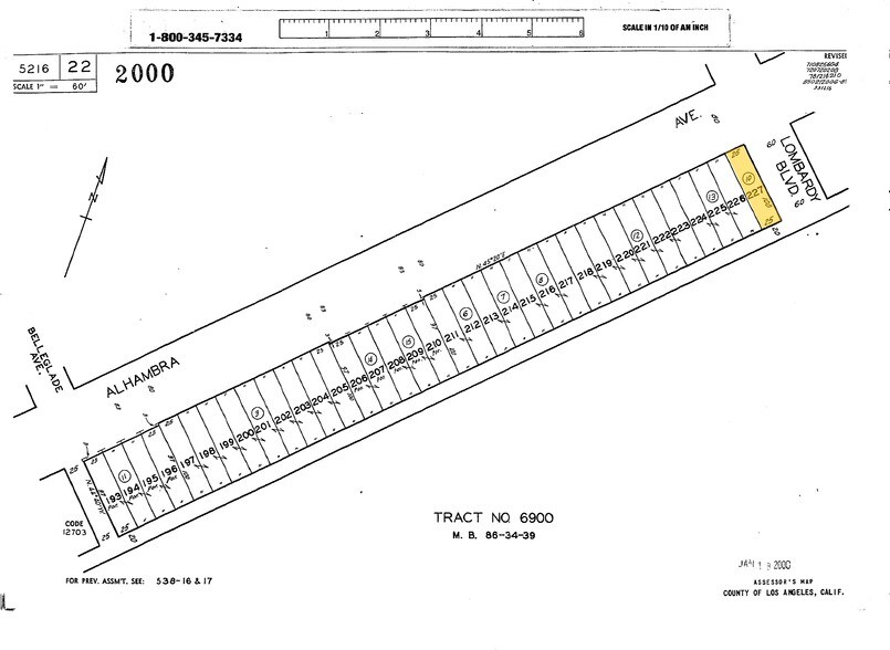 5196 Alhambra Ave, Los Angeles, CA à louer - Plan cadastral - Image 2 de 2