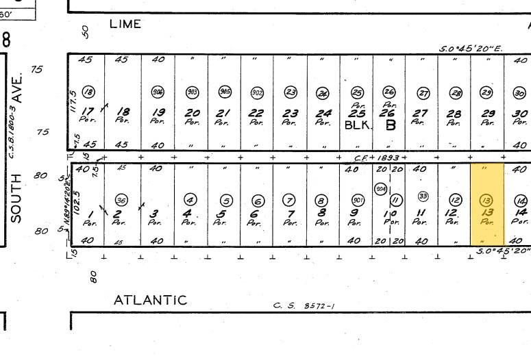 5616-5618 Atlantic Ave, Long Beach, Long Beach, CA à vendre Plan cadastral- Image 1 de 2