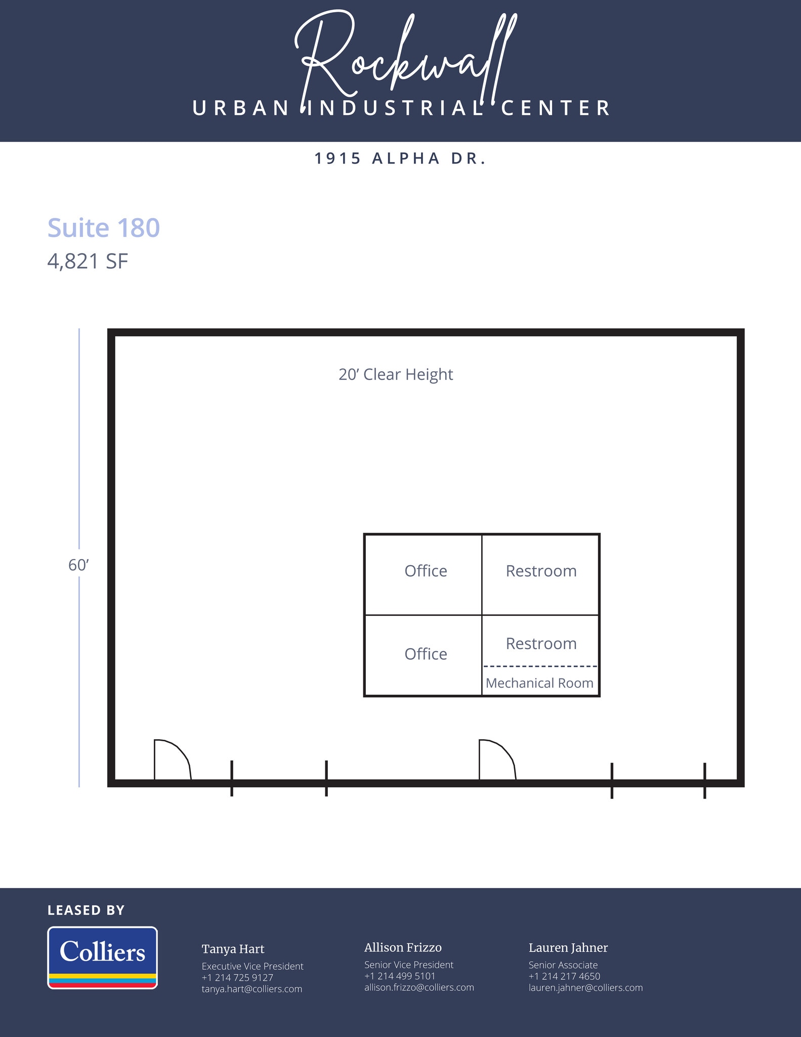 1905-1915 Alpha Dr, Rockwall, TX à louer Plan d’étage- Image 1 de 1